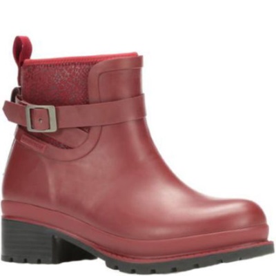 MUCKBOOT Women's Liberty Waterproof Ankle Rubber red