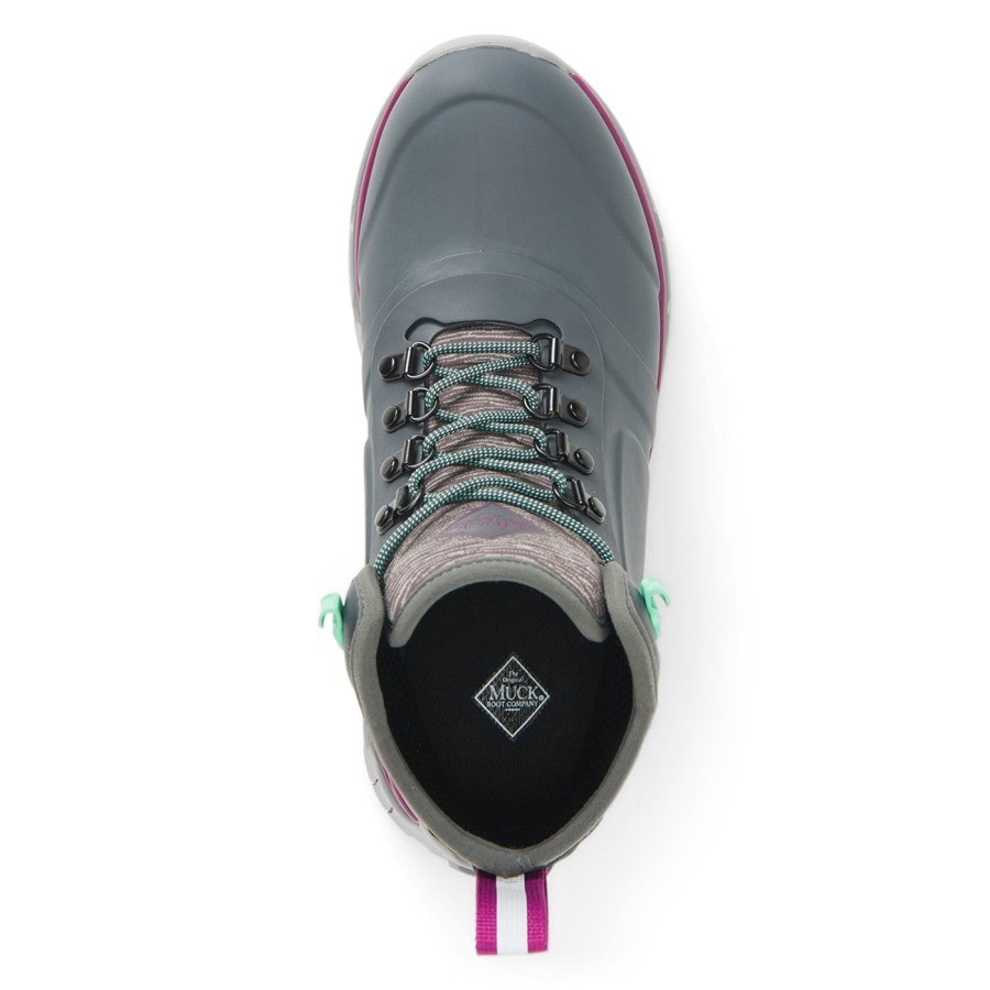 Grey Women's Apex Lace-Up Short Boots Muckboot