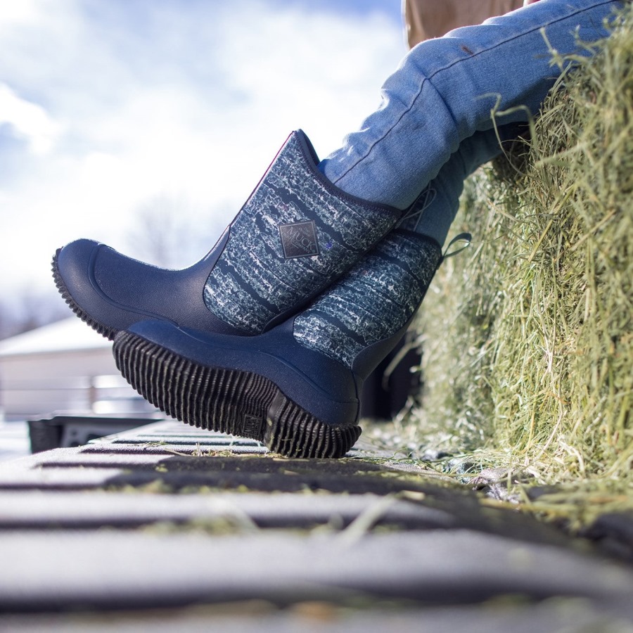 Kids' Hale Tall Boots Dress Blue Print Muckboot