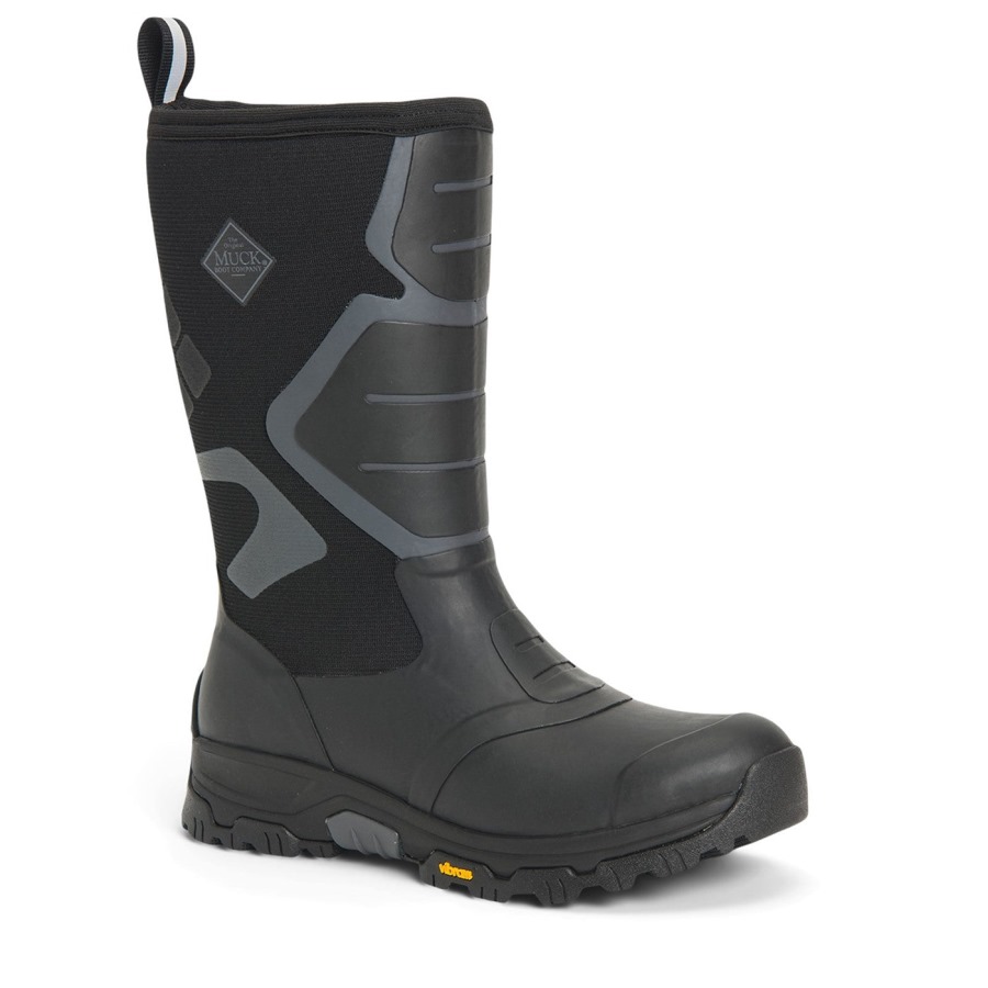 Men's Apex Pro Vibram AG All Terrain Short Boots Black Muckboot