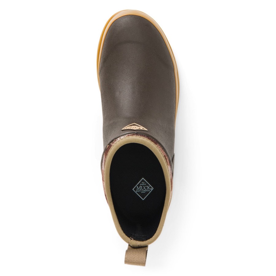 Muckboot Brown Plaid Print Women's Muck Originals Pull-On Ankle Boots