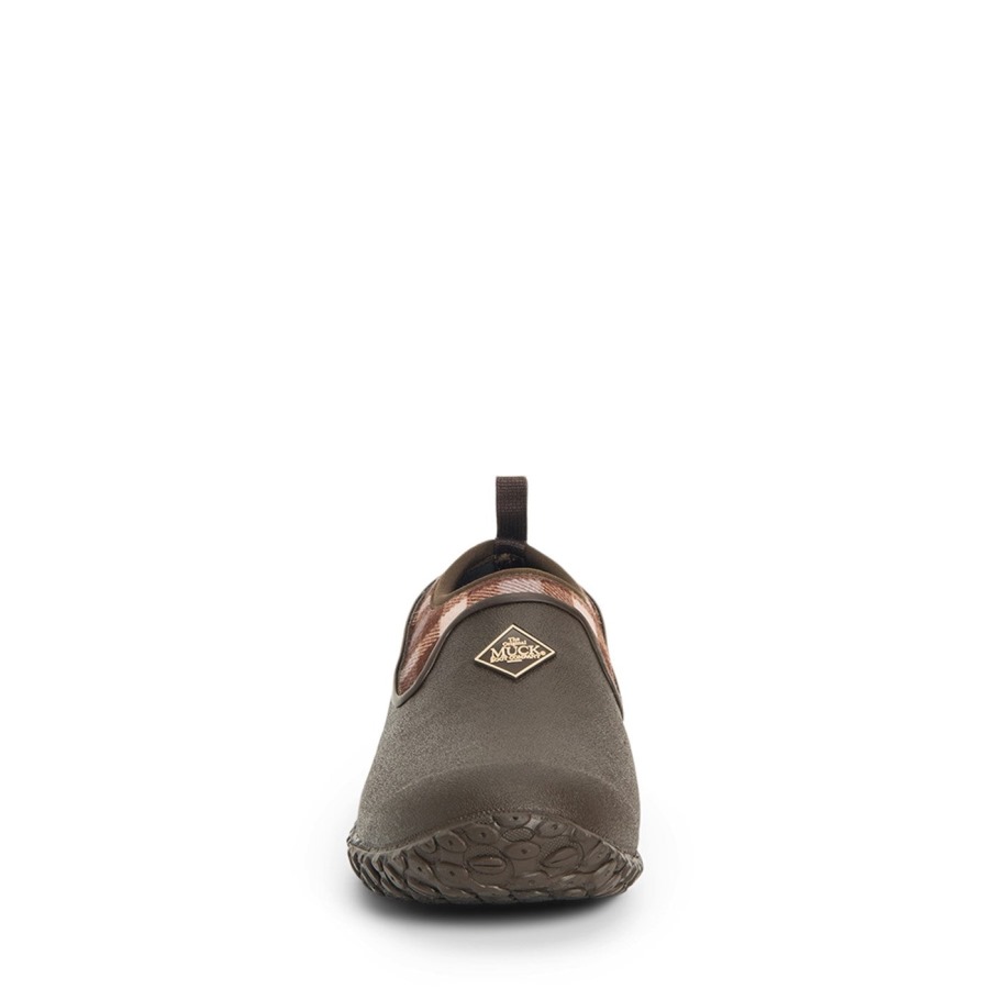 Muckboot Brown Plaid Print Women's RHS Muckster II Shoes