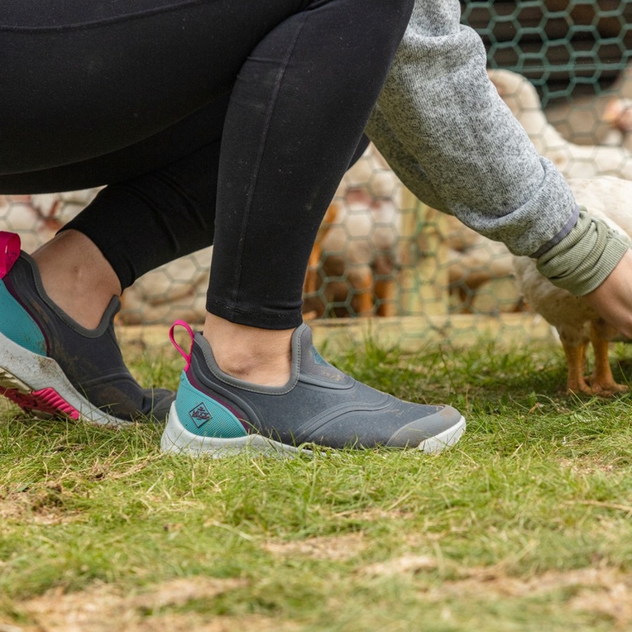 Muckboot Grey Teal Pink Women's Outscape Shoes