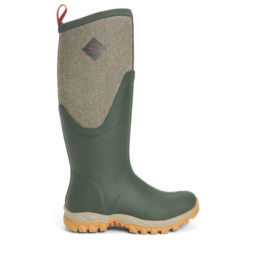 Muckboot Olive Herringbone Print Women's Arctic Sport II Tall Boots