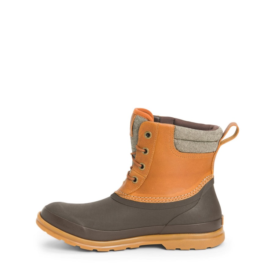 Muckboot Tan Men's Muck Originals Duck Lace-Up Leather Short Boots