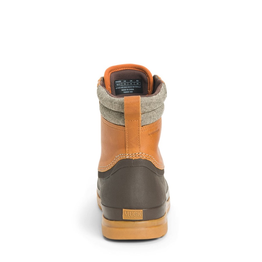 Muckboot Tan Men's Muck Originals Duck Lace-Up Leather Short Boots