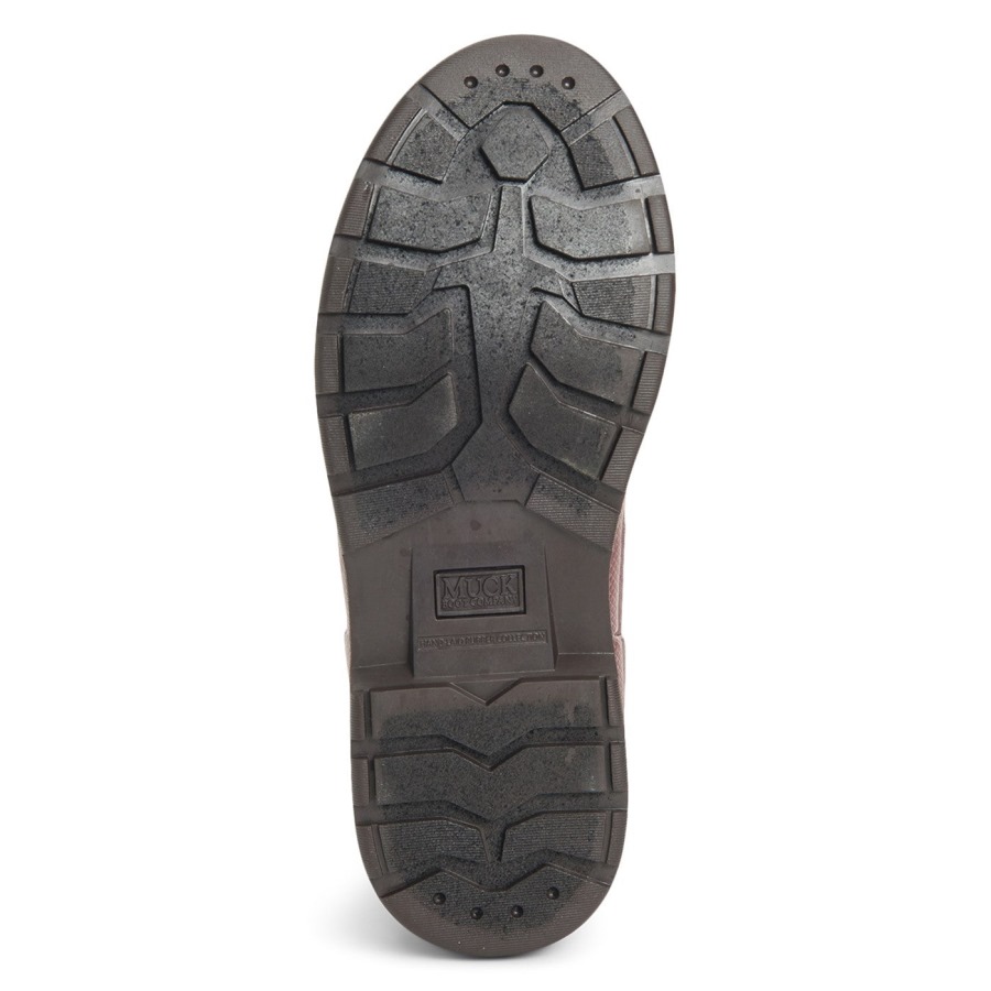 Raisin Herringbone Print Women's Muck Originals Pull-On Ankle Boots Muckboot