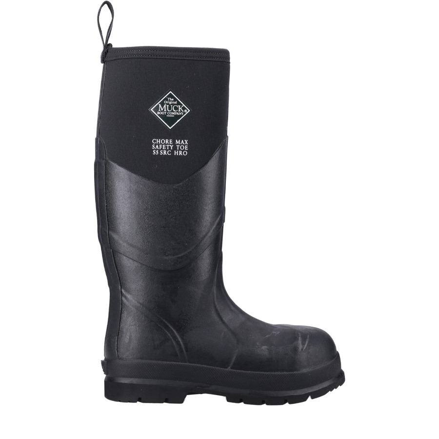 Unisex Chore Max Steel Toe S5 Tall Boots Muckboot Black