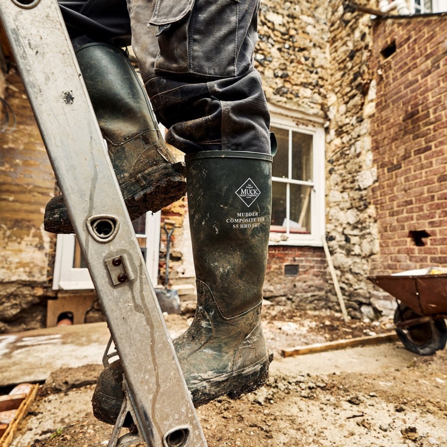 Unisex Mudder S5 Tall Safety Boots Black Muckboot