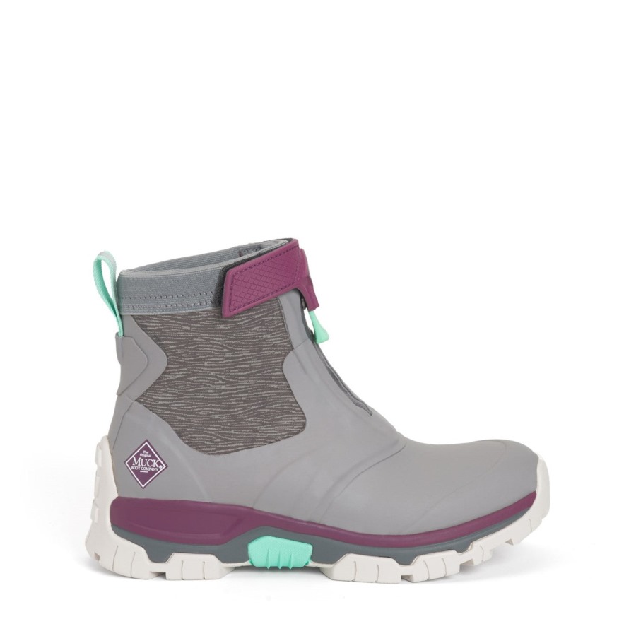 Women's Apex Zip Short Boots Muckboot Frost Grey