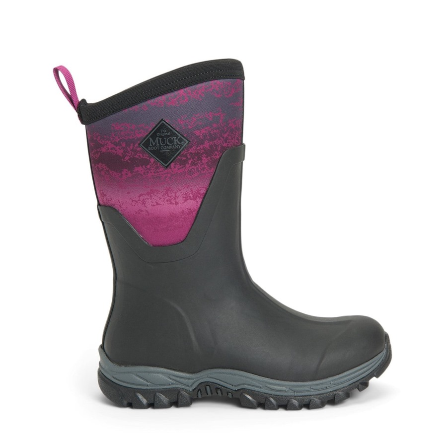 Women's Arctic Sport II Short Boots Muckboot Magenta Digi Fade Print