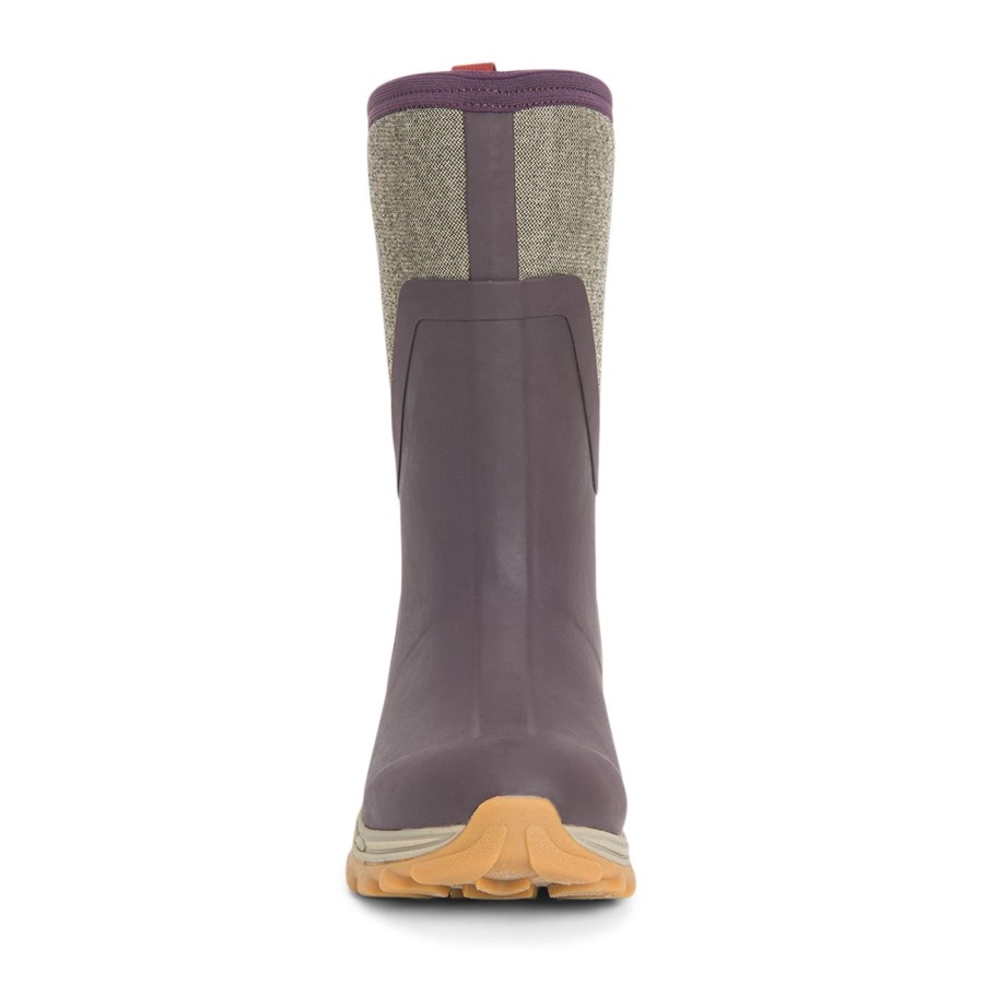 Women's Arctic Sport II Short Boots Muckboot Wine Herringbone Print