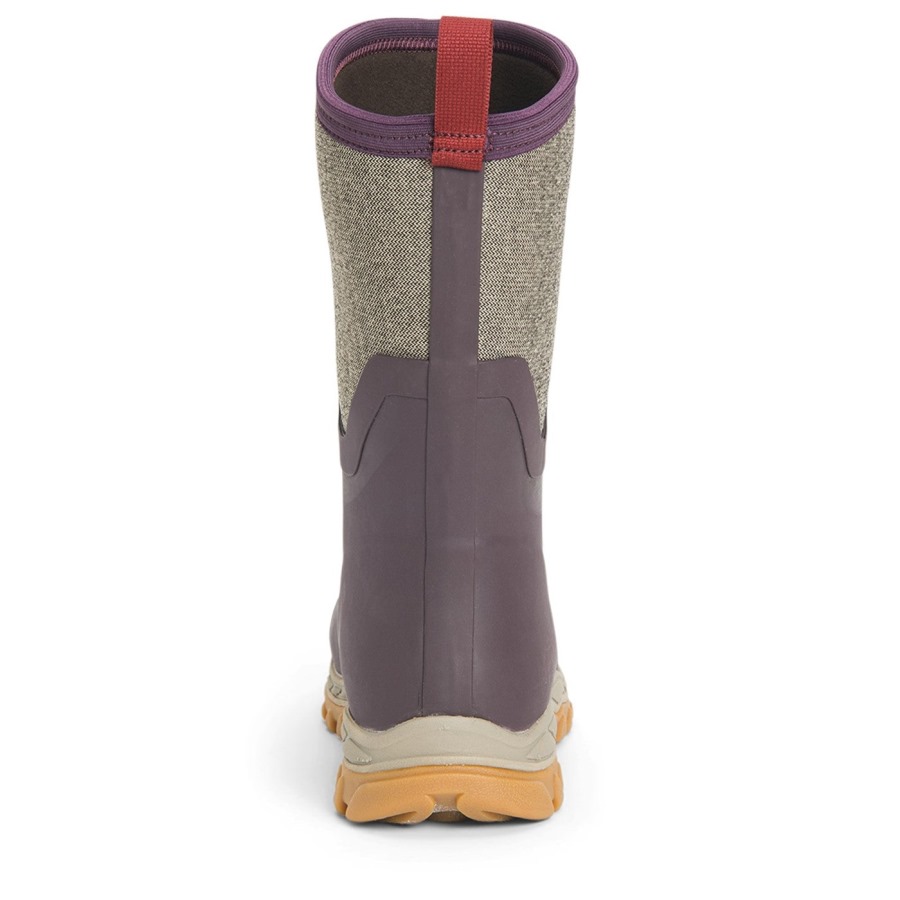 Women's Arctic Sport II Short Boots Muckboot Wine Herringbone Print