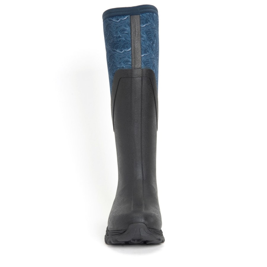 Women's Arctic Sport II Tall Boots Muckboot Navy Topography