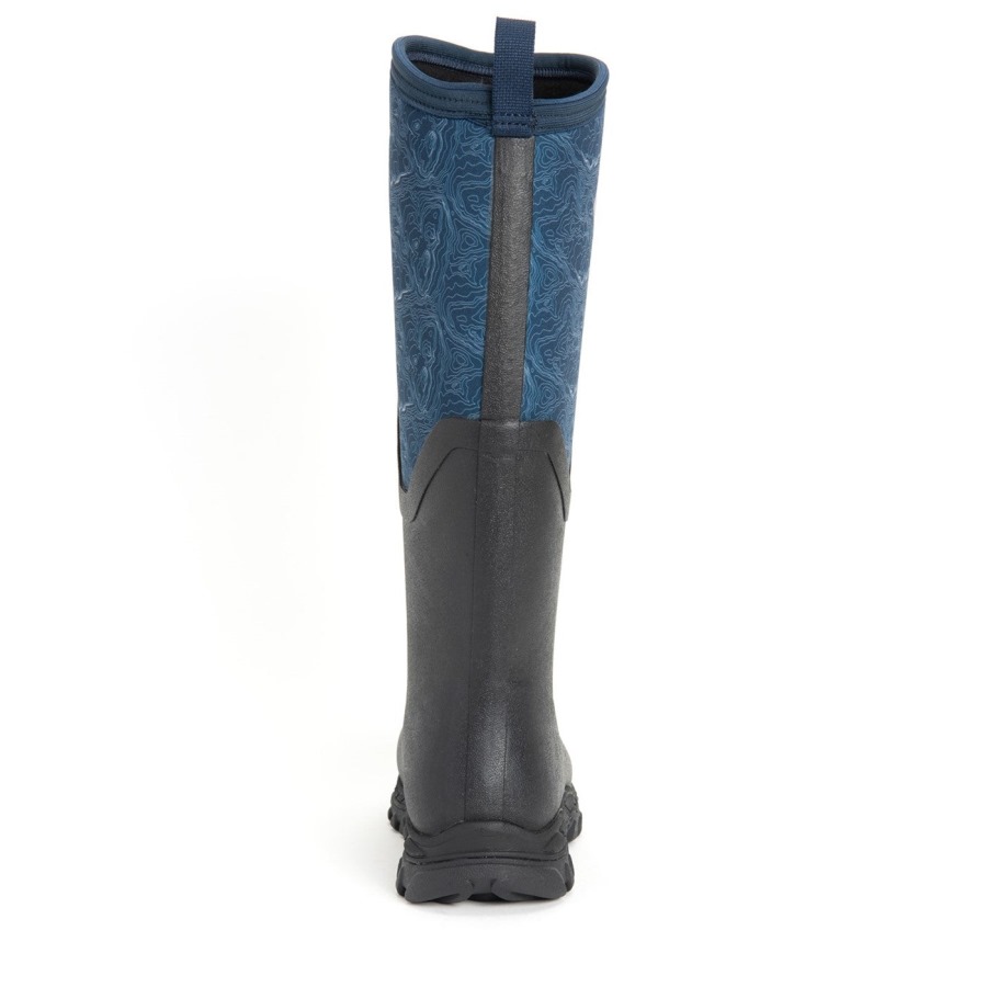Women's Arctic Sport II Tall Boots Muckboot Navy Topography