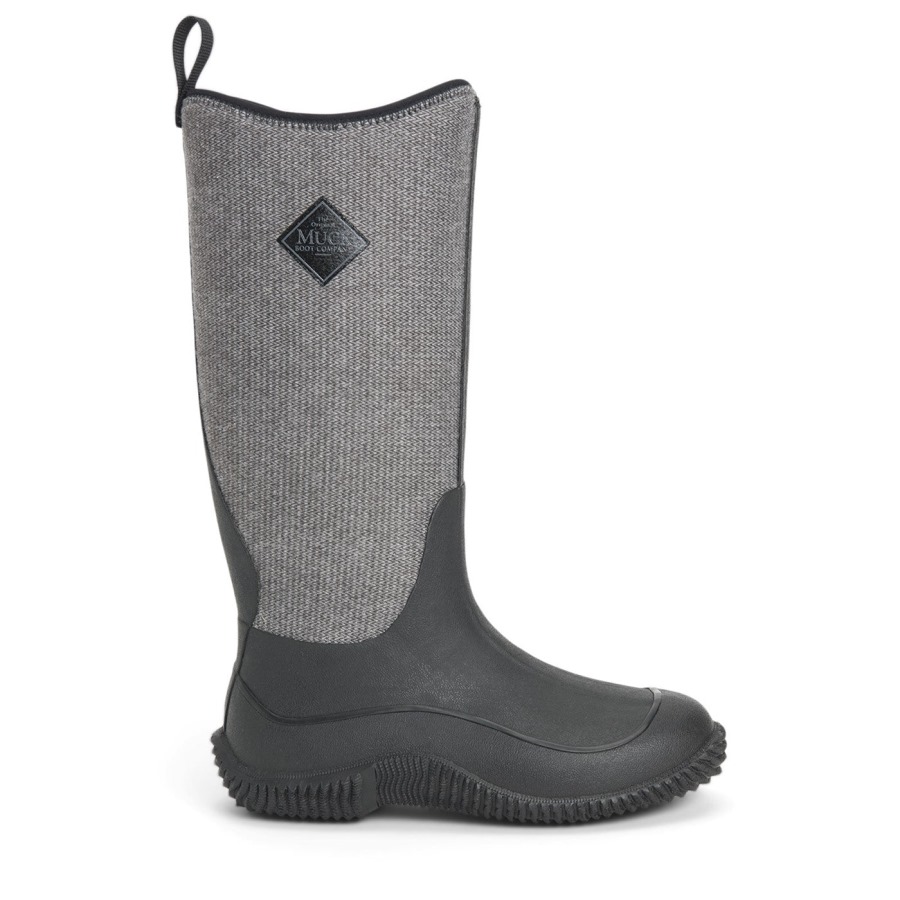 Women's Hale Tall Boots Black Herringbone Print Muckboot
