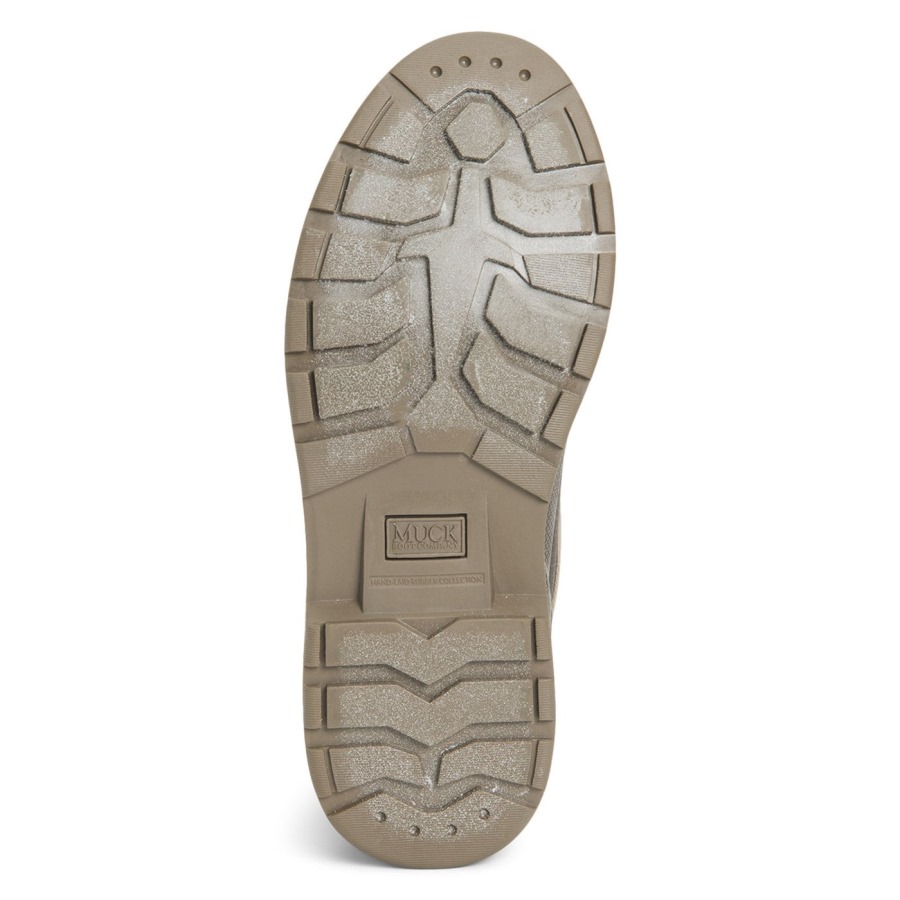 Women's Muck Originals Duck Lace-Up Leather Short Boots Walnut Plaid Print Muckboot