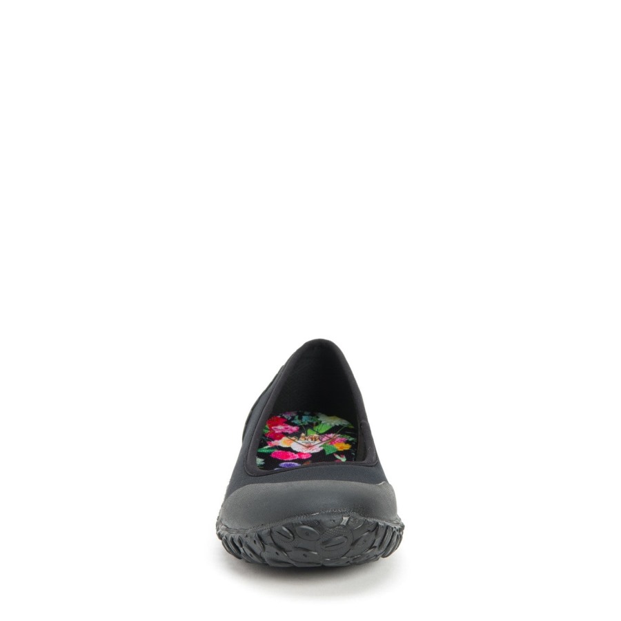 Women's RHS Muckster II Flats Black with Night Floral Print Muckboot