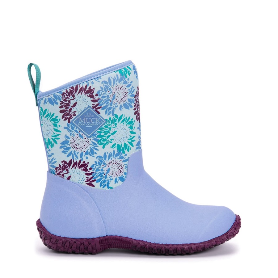 Women's RHS Muckster II Short Boots Blue Iris Print Muckboot