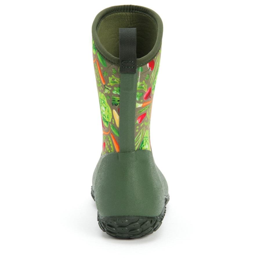 Women's RHS Muckster II Short Boots Green Veggie Print Muckboot
